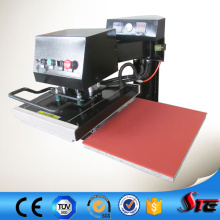 Neumático doble estaciones sacudiendo cabeza calor prensa máquina automática para impresión de la camiseta de T
