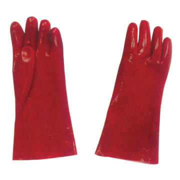 Профессиональная промышленная рабочая охрана труда Красные ПВХ-перчатки
