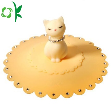 Accessoires de café en silicone en forme de chat, couvercles de tasses Dink