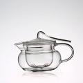 Juegos de té de vidrio Pyrex transparente con tetera Diseño de tetera china para evitar que la tapa se caiga