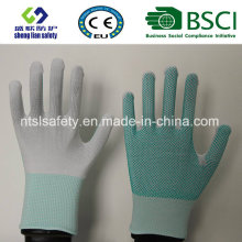 PVC-Punkte Polyester-Arbeitsschutzhandschuhe