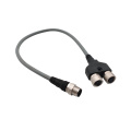 M12 macho a m12 cable de conector y hembra y conector