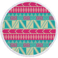 Quick Dry Custom Printed Microfiber Round Beach Towels