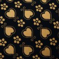 Polyester Leopard Spots &amp; Hearts Flocage de tissu