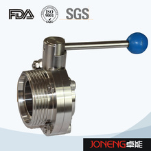 Stainless Steel Sanitary One Side Threaded One Side Welded Manual Butterfly Valve (JN-BV2010)