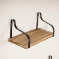 Black Floating Shelves Brackets Wall Mounted Set