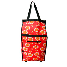 flower design printing shopping trolley bag with big size