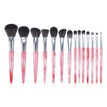 Oem new arrival private label red jade series 14Pcs beili tools eye brush colorful eyebrow makeup brush set free shipping