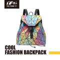 Drawstring impermeable viajar geométrico celosidad plegable cambio de color de lujo mochila chicas bolsas