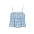 Light Blue Checked Tank Top