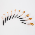 OEM Logo Package Broche à dents Maquillage Brush Tools Set 10PCS Oval