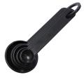 10PCS Black Plastic Measuring Spoon Cooking Scoop Set