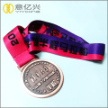 Custom Running Marathon Sport Medal and sublimation lanyard