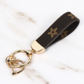 Creative black key chain Leather rope for men and women PU leather key ring car key chain