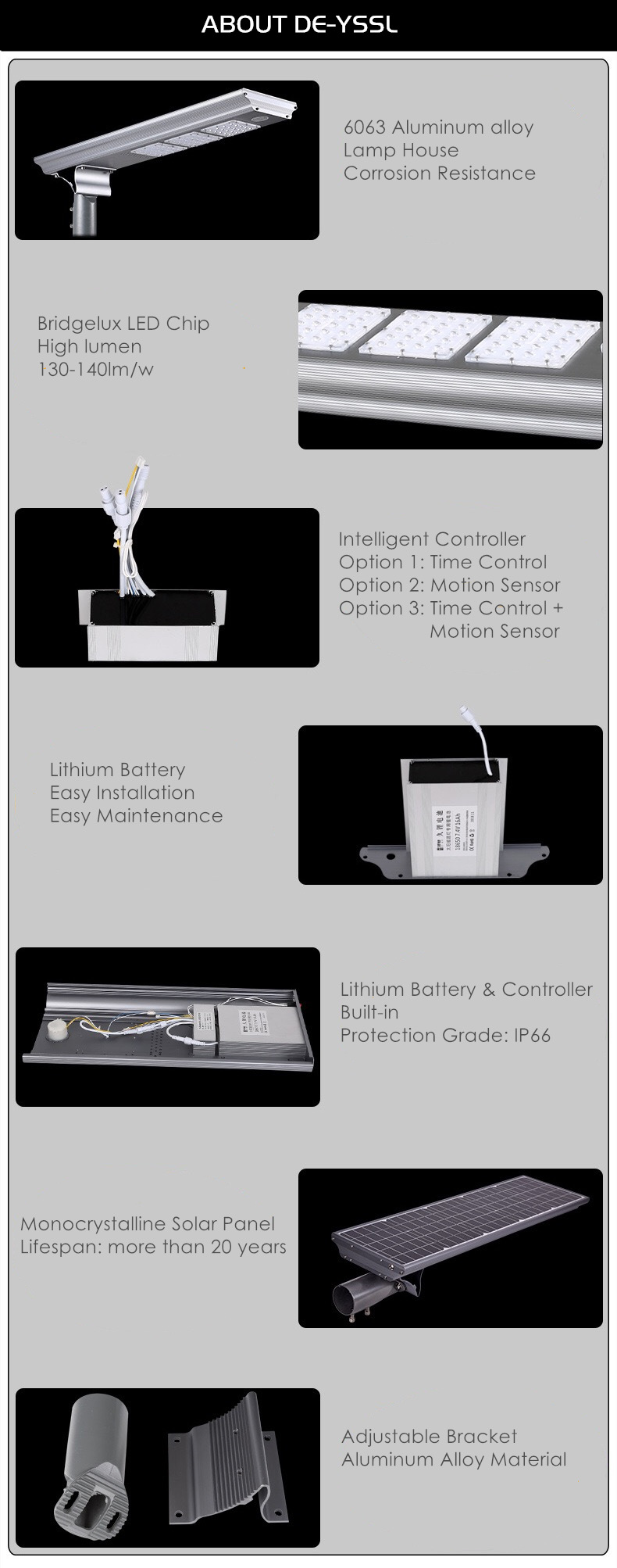 all in one integrated led solar street lamp delight eco energy