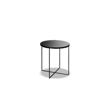 Redondo sidetable em cor preta