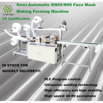 Máquina formadora de mascarillas KN95 / N95 de alta velocidad