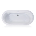 Oval Acrylic Drop-in Bathtub without Drain and Faucet