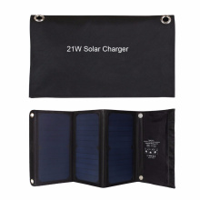 21W Foldable Solar Panel Bag Charger with Dual USB for iPhone6s 7 Android Samsung iPad