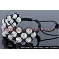 bracelet de perles 3 rangs shamballa