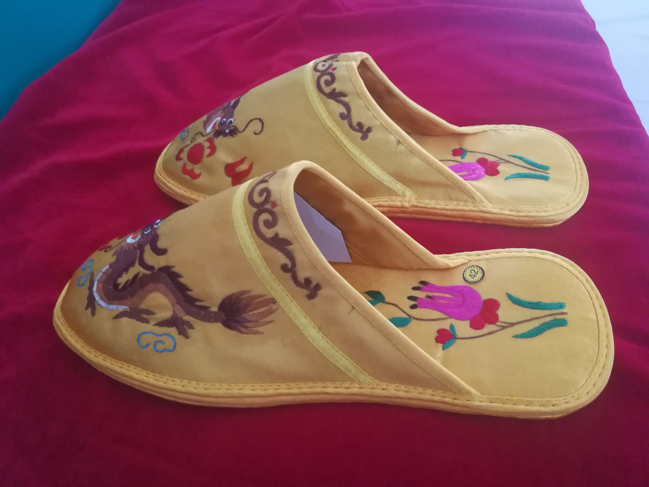 hand embroidered slipper