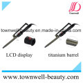 Titanium LCD Digital Hair Curling Iron com diferentes tamanhos de barril