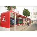 Metal Painted Bus Stop Shelter Canopy Booth Kiosks