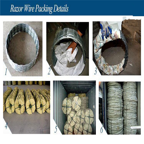 galvanized razor barbed wire packing