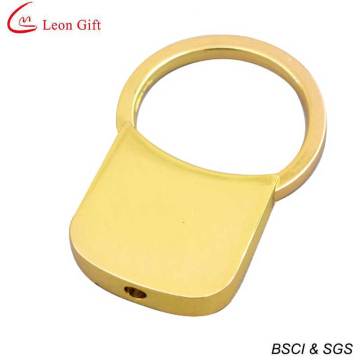 Print Logo Lock Gold Car Key Ring (LM1674)