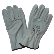 Cowhide Split Leather Hand Protective Safety Drivers Working Gloves