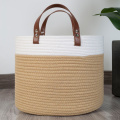 Simple Fashion Bin Round Slight Tapered Jute Rope Basket