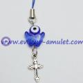 Evil Eye Butterfly Crucifix Phone Decoration Pendant