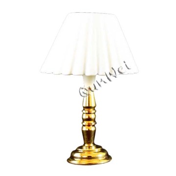 Dollhouse table lamp in brass base