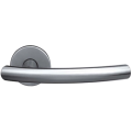 Stainless Steel Tube Door Lever Handles on Rose