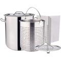 Pot de stock en acier inoxydable 52qt