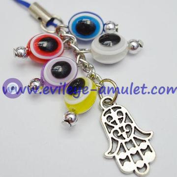 Multicolor Evil Eye Grape Bunches Cell Phone Decoration