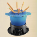 Ce Qualifed Cast Iron Fondue Set Price China Factory