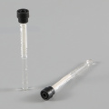 Laboratory test tube with black lid