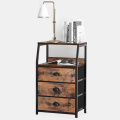 modern wood 3 tier nightstand bedside wooden