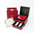 Caja de cajas de cajones cosméticos de regalo de lápiz labial de jabón de rosa