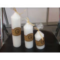 Pearl white white church candle