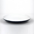 Лучшая цена Круглая керамическая ресторанная синяя круглая тарелка