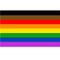 Cheap price 100% Polyester outdoor rainbow flag