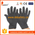 100% Black Cotton Polyester Gloves with 3 Ribs on Back Dch214