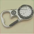 Man Belt Loop Carabiner Clip on Watch Compass