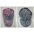 Mode angepasste Strass Kristall 6-Panel-Baseball Mütze Hut