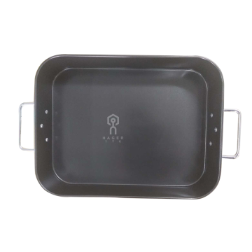 Carbon steel roasted chicken pan with handles