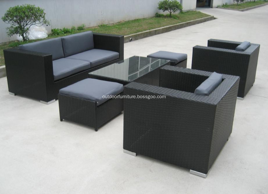 DLR1108-6 Plastic Wicker Garden Modern Leisure Sofa Furniture