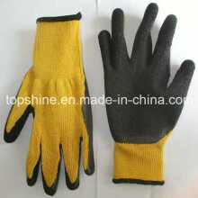 Trabajo de Protección Industrial Profesional de fábrica de trabajo recubierto de poliéster de látex guantes
