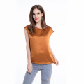 Blouse Classic Style Silk Short Sleeve Relaxed T-Shirt